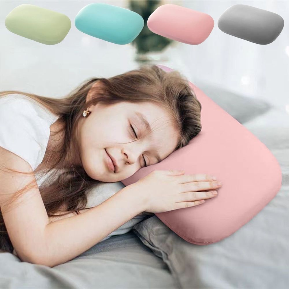 Small Pillow, Memory Foam Mini Pillow, High-Resilience, Foldable Nap Pillow for Travel, Sleeping, Nap and Neck, Knee, Lumbar Support, 9.4x13.3x4 In, Gray