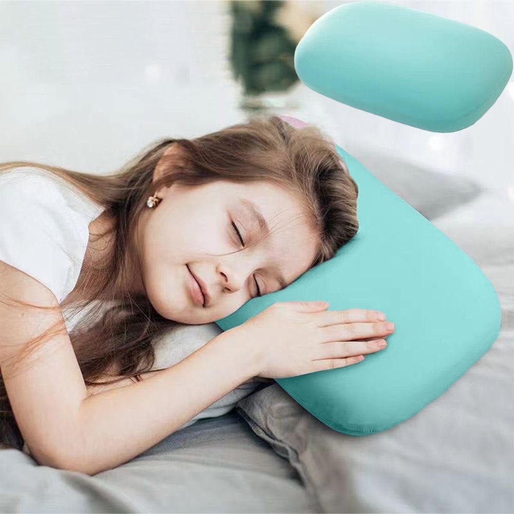 Small Pillow, Memory Foam Mini Pillow, High-Resilience, Foldable Nap Pillow for Travel, Sleeping, Nap and Neck, Knee, Lumbar Support, 9.4x13.3x4 In, Gray