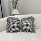 Bowknot Throw Pillows, Bow Plaid Decorative Pillow, Soft Lumbar Pillow Car Backrest Cushion for Living Room Bed Sofa Couch Car Decoration, 19.6'x11.8'