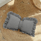 Bowknot Throw Pillows, Bow Plaid Decorative Pillow, Soft Lumbar Pillow Car Backrest Cushion for Living Room Bed Sofa Couch Car Decoration, 19.6'x11.8'
