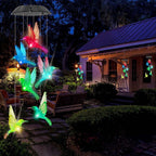 Outdoor Courtyard Solar Lights Solar Wind Chime Lights Hummingbird Hanging Chandeliers Scenery Decorative Lights