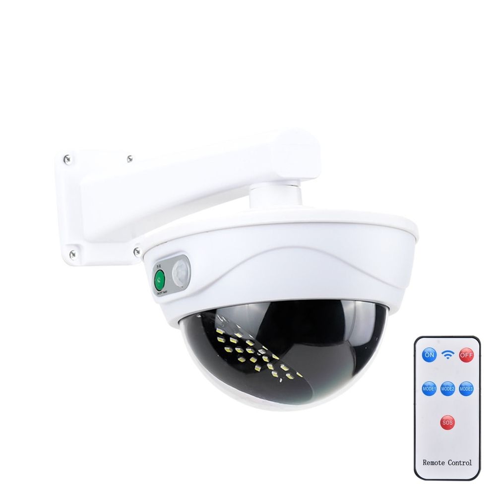 Solar Powered Security Lighting with Motion Sensor, Imitation Surveillance Camera for Indoor Outdoor Home Office Garage