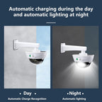 Solar Powered Security Lighting with Motion Sensor, Imitation Surveillance Camera for Indoor Outdoor Home Office Garage