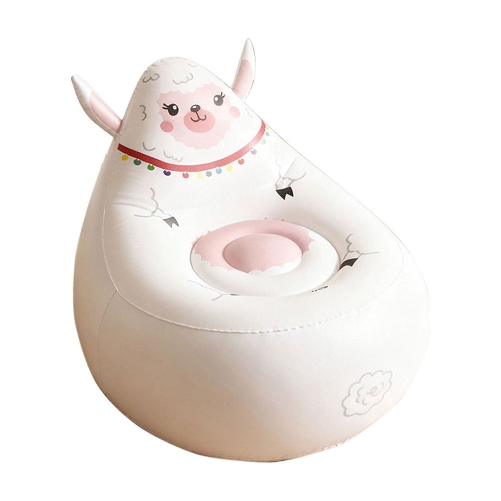 Cute Animals Inflatable Chair, Portable Lazy Sofa Lounge Seat, Thick PVC Comfortable Chair, Lightweight Foldable Furniture for Bedroom Living Room Balcony Beach Camping