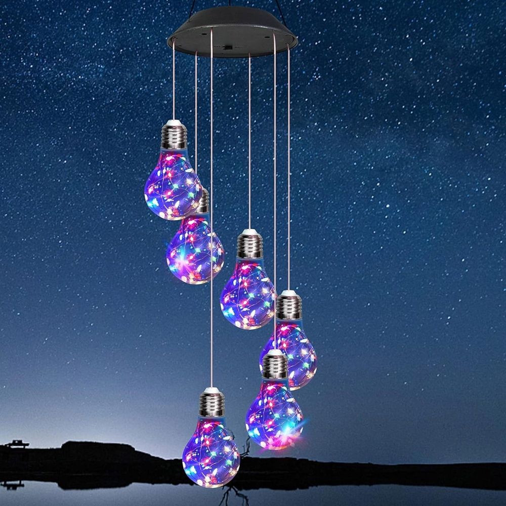 Solar Wind Chimes Lights Outdoor, 27.5in LED Color Changing Hanging Lantern with Auto On/Off, Waterproof Solar Garden Decor for Patio, Yard and Tree