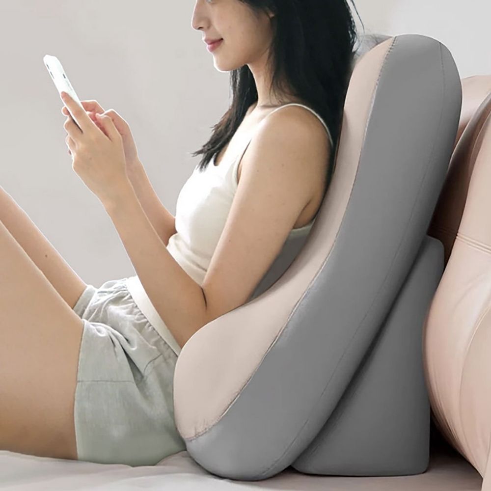 Adjustable Bed Backrest Pillow, Ergonomic Reading Back Support Cushion, Multi-functional Waist Support and Prone Sleep Pillow, 22.83x17.72x12.6 inch