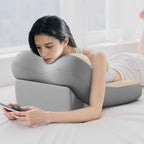 Adjustable Bed Backrest Pillow, Ergonomic Reading Back Support Cushion, Multi-functional Waist Support and Prone Sleep Pillow, 22.83x17.72x12.6 inch