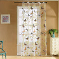 Modern Multicolor Floral Nature Rod Pocket Sheer Curtains, 39.37" x 106.30