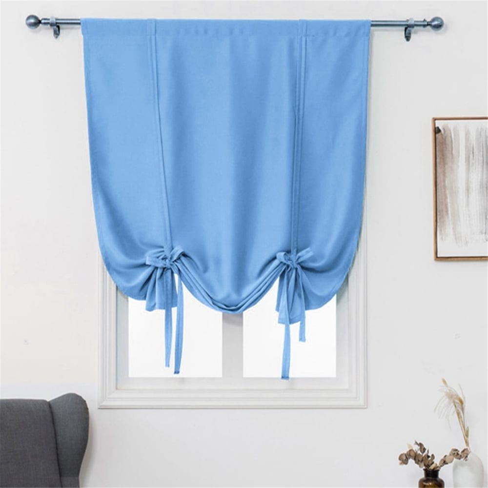 Black Out Short Curtain Panels for Bathroom Kitchen - Adjustable Decoration Thermal Insulating Blackout Drapes/Draperies for Bathroom Small Window 24 x 47