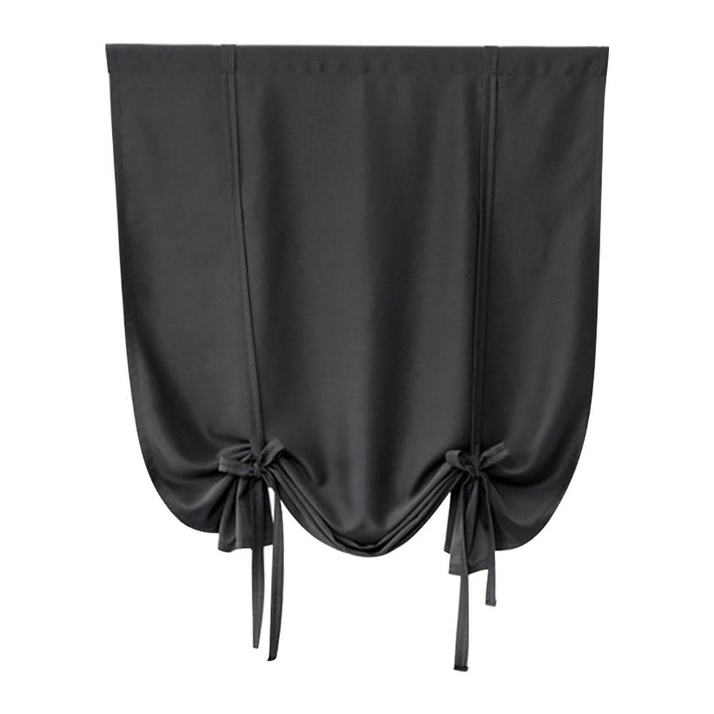 1Pc Insulated Blackout Adjustable Tie Up Shade Curtain Window Treatment for Kids Room Small Windows Thermal Insulated Window Shades for Bathroom Kitchen Rod Pocket(30 *46 Inches)