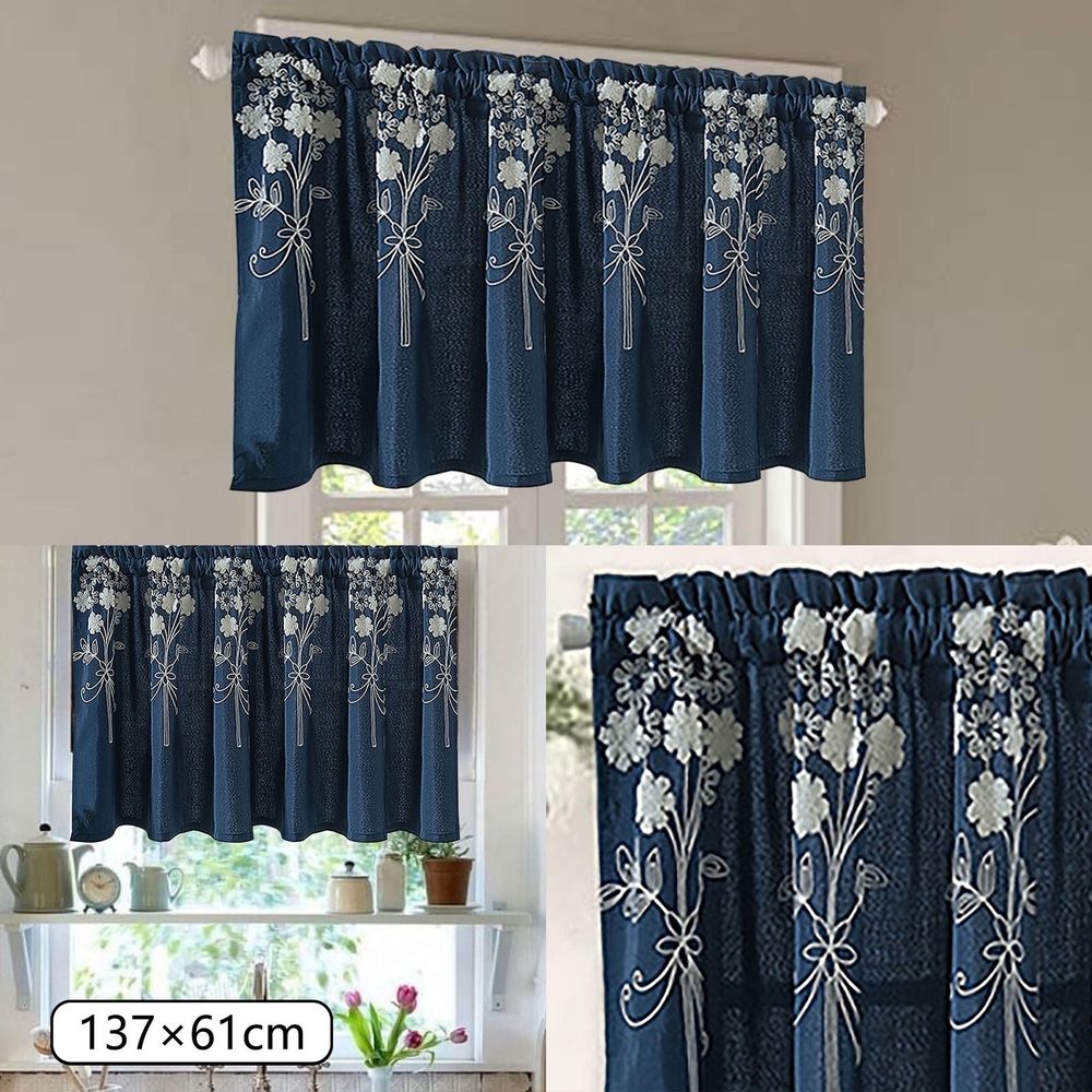 Floral Curtains Kitchen Coffee Curtains Bedroom Rod Curtains Lace Short Curtains Lace Curtains 54 X 24 Inch 1 Panels Blackout Curtain Sheer Curtain