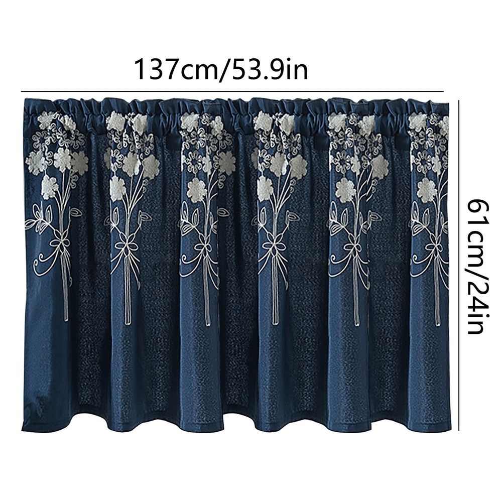 Floral Curtains Kitchen Coffee Curtains Bedroom Rod Curtains Lace Short Curtains Lace Curtains 54 X 24 Inch 1 Panels Blackout Curtain Sheer Curtain