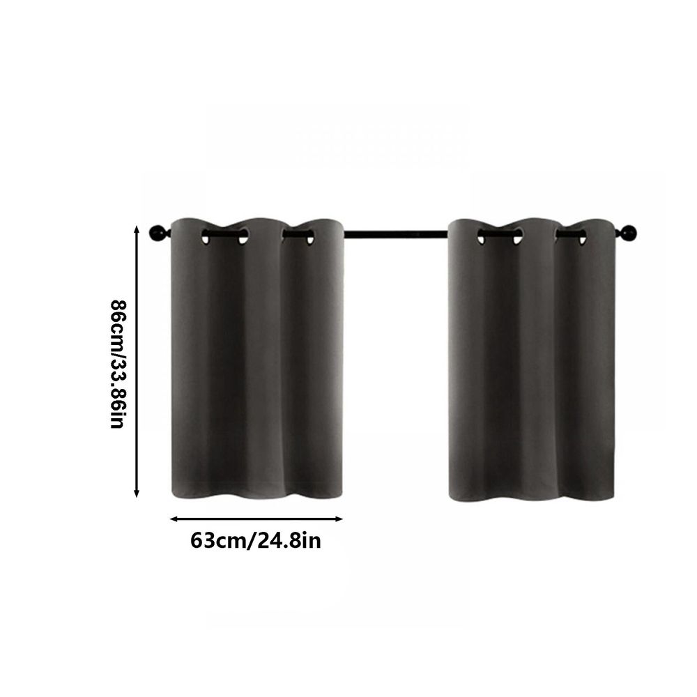 Curtain,Rod Pocket Tier Curtains For Small Window Short Room Darkening Basement Curtains Cafe Drapes 1 Panels 34 W X 24 L Inch Each