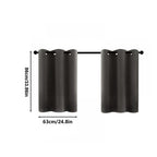Curtain,Rod Pocket Tier Curtains For Small Window Short Room Darkening Basement Curtains Cafe Drapes 1 Panels 34 W X 24 L Inch Each