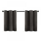 Curtain,Rod Pocket Tier Curtains For Small Window Short Room Darkening Basement Curtains Cafe Drapes 1 Panels 34 W X 24 L Inch Each