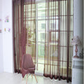 Natural Pinch Pleat Sheer Curtains 78.74 Inches Long Linen Textured Drapes for Living Room Bedroom Faux Linen Curtains, 2 Panels, 31" W x 78.74" L - Brown