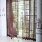 Natural Pinch Pleat Sheer Curtains 78.74 Inches Long Linen Textured Drapes for Living Room Bedroom Faux Linen Curtains, 2 Panels, 31" W x 78.74" L - Brown
