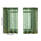 Christmas Sheer Curtains, 2 Packs 37*25" Green Sheer Short Curtains for for Living Room Kitchen Windows