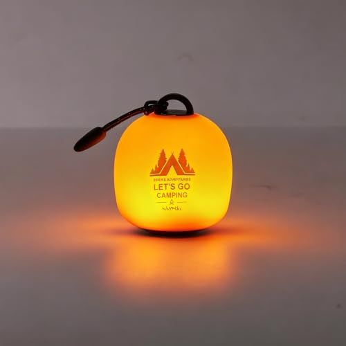 Portable Camping Light for Outdoor Adventures, Tent Lighting, Hiking and Emergency Use (Orange)