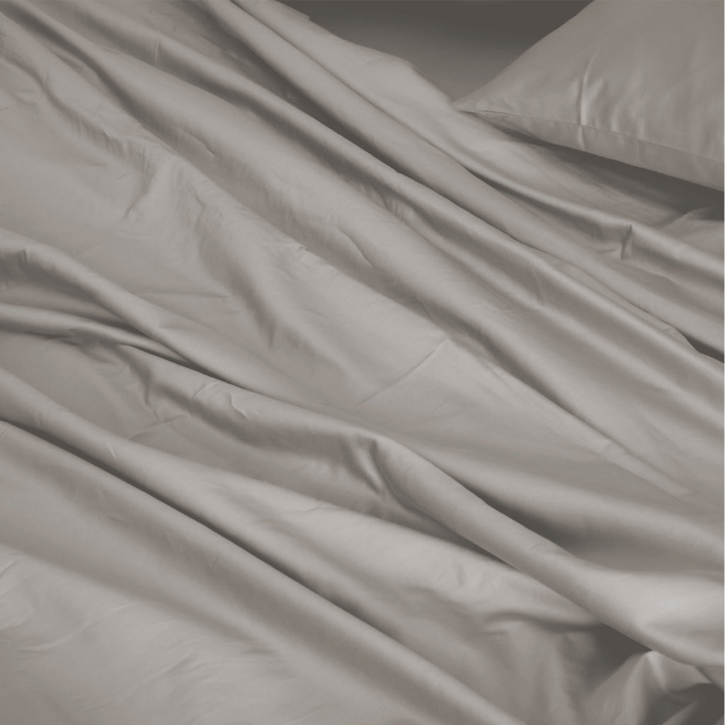 Royal Comfort 1000TC Hotel Grade Bamboo Cotton Sheets Pillowcases Set Ultrasoft - Queen - Dove