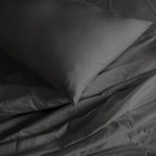 Royal Comfort 1000TC Hotel Grade Bamboo Cotton Sheets Pillowcases Set Ultrasoft - King - Pewter