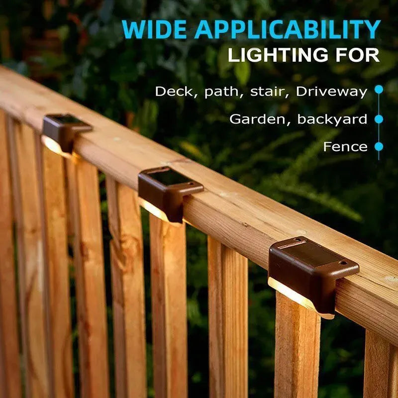 Multicoloured warm Solar LED Deck Lights - Black, 12-Pack, Waterproof Outdoor Lighting for Garden, Patio, Pathway, and Stairs