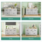 Black Chest of 5 Drawers Storage Cabinet Dresser Unit for Living Room or Bedroom