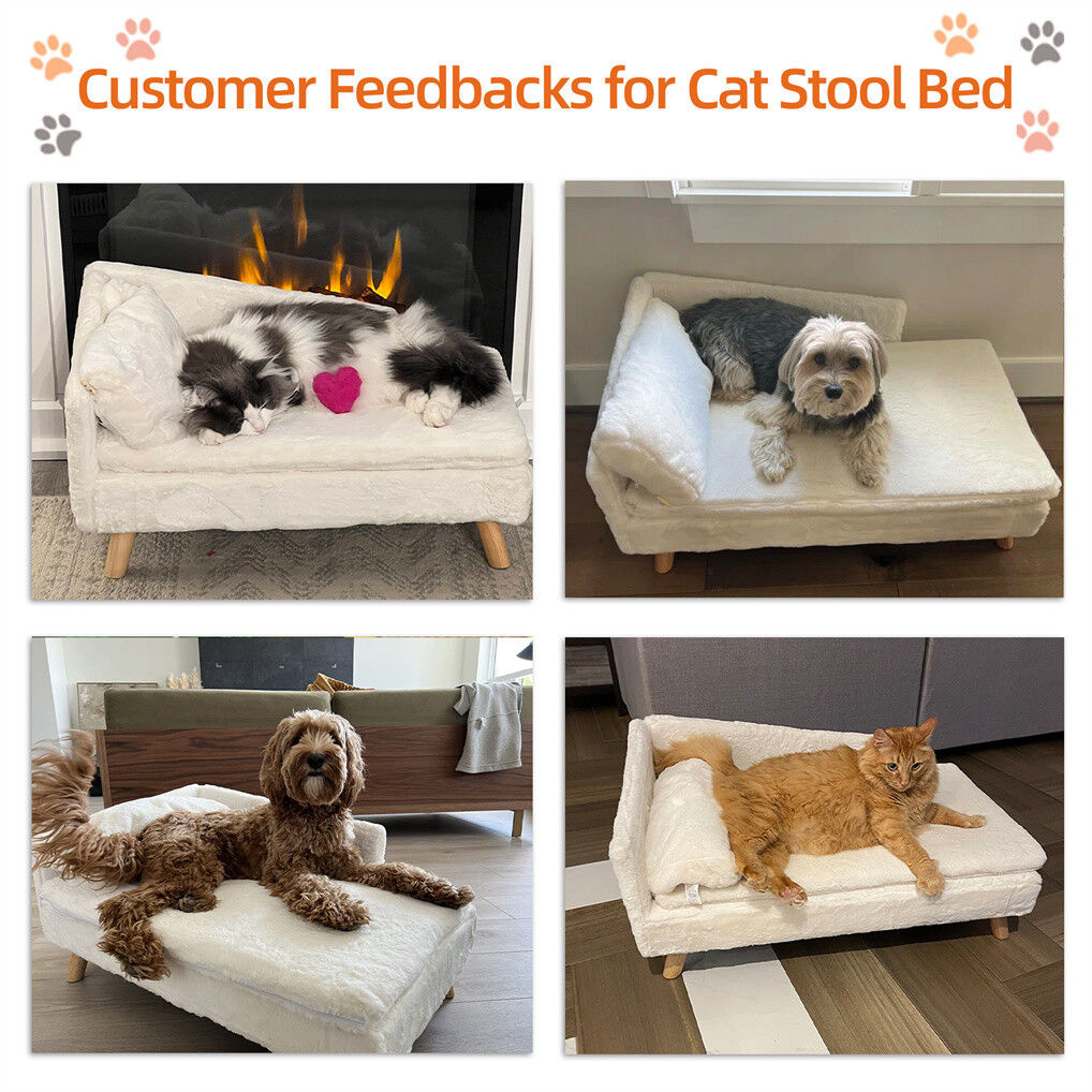 Luxury Pet Sofa Bed 70cm Rectangular Soft Cushion Anti-skid