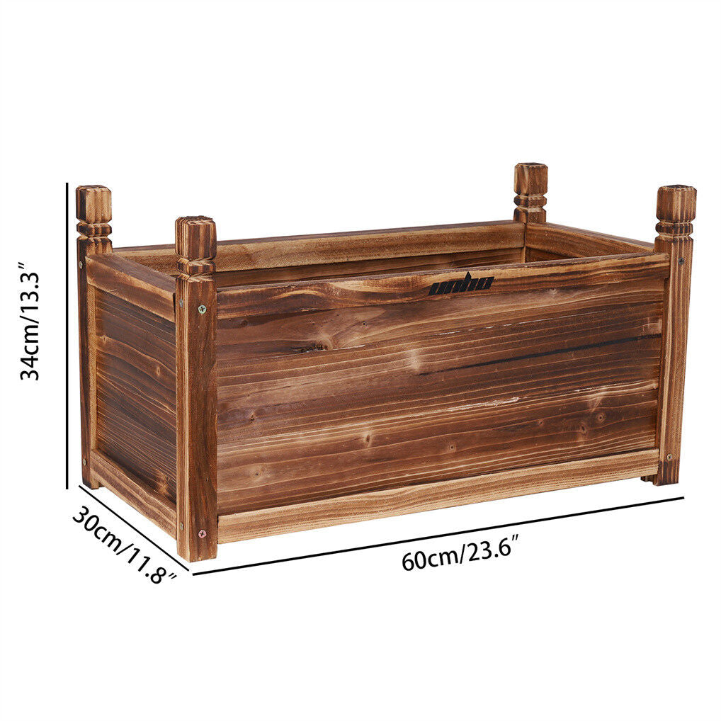 Medium Raised Garden Bed 60x30x33cm Wooden Planter Box