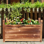 Medium Raised Garden Bed 60x30x33cm Wooden Planter Box
