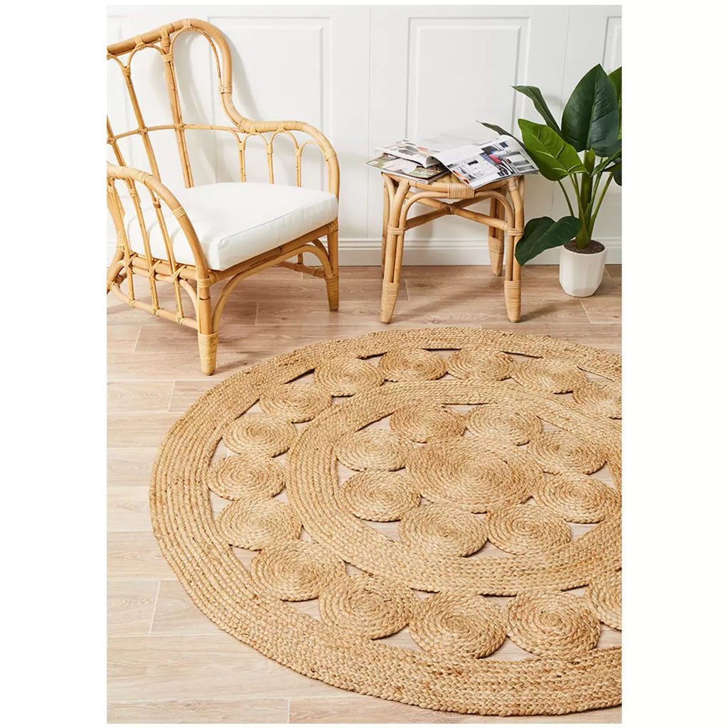 Atrium pilu natural rug 150 x 150cm