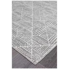 Oasis 457 Silver Rug 290x200cm - Bohemian Tribal Style, Easy to Clean Polypropylene