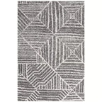 Oasis 457 Silver Rug 290x200cm - Bohemian Tribal Style, Easy to Clean Polypropylene