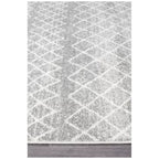 Silver Oasis Rug 230 x 160cm - Bohemian Tribal Design, Easy to Clean Polypropylene