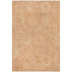 Natural Jute Rug 320 x 230cm with Diamond Pattern
