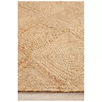 Natural Jute Rug 320 x 230cm with Diamond Pattern