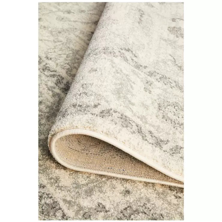 Evoke 261 White Indoor Rug 330 x 240cm - Soft, Non-Shedding, Power-Loomed Polypropylene