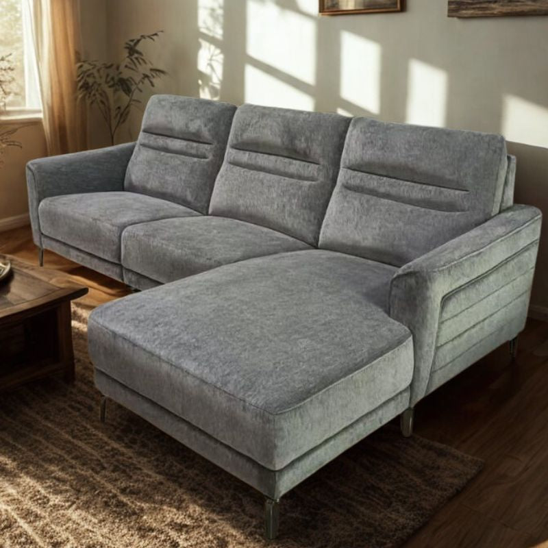 Arizona Charcoal Grey L-Shaped Chaise Sofa