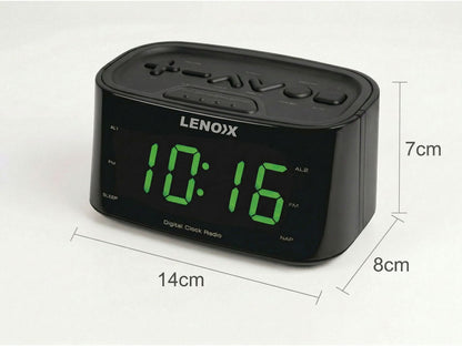 Smartphone-Charging Alarm Clock & FM Radio (Black) w/ USB Port