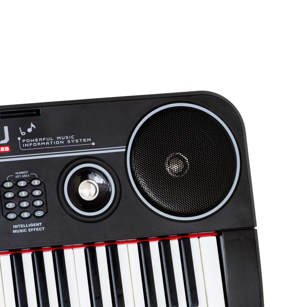 61-Key Electronic Learning Piano Keyboard, Light-Up Keys, LCD Display, with Music Stand Holder