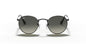 Round Flat Grey Gradient Lenses Sunglasses