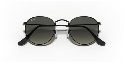 Round Flat Grey Gradient Lenses Sunglasses