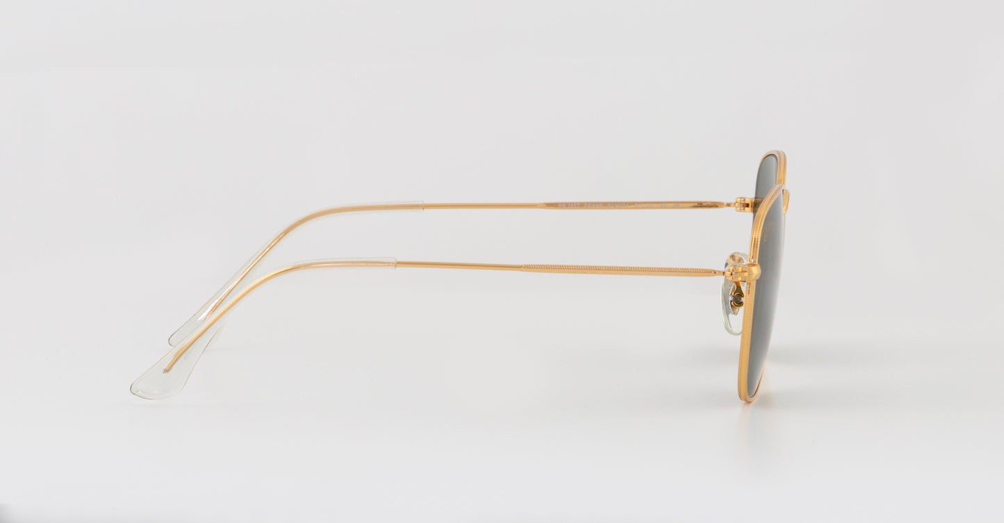 Frank Vintage Frame Square Sunglasses (Gold/Green)