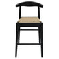 Arden Solid Oak Loom Kitchen Counter Stool (Black)