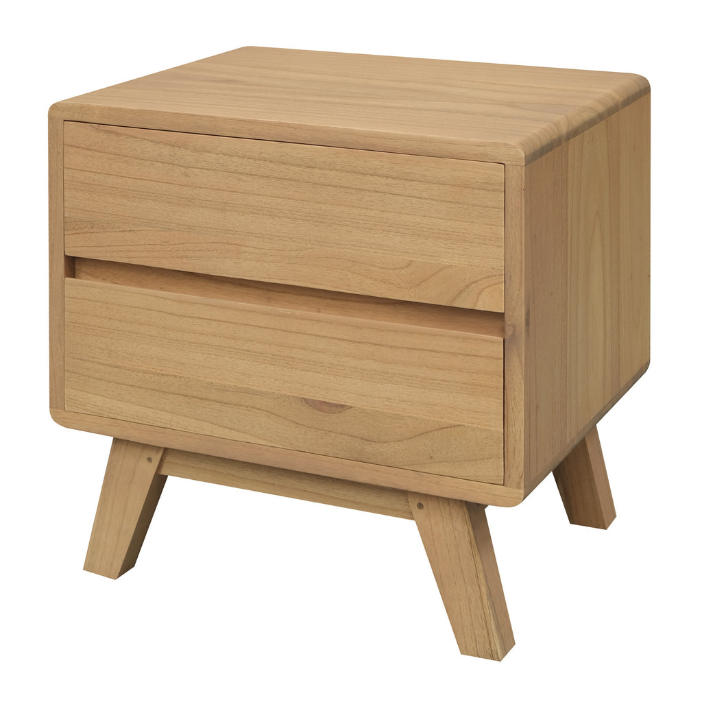 Providence 2 Drawer Bedside Table (Natural)