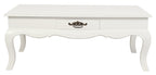 French Provincial 2 Drawer Coffee Table - White