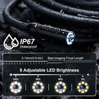 2M 8mm Lens Industrial Endoscope 1080P Digital Borescope Inspection Camera LED Lamp