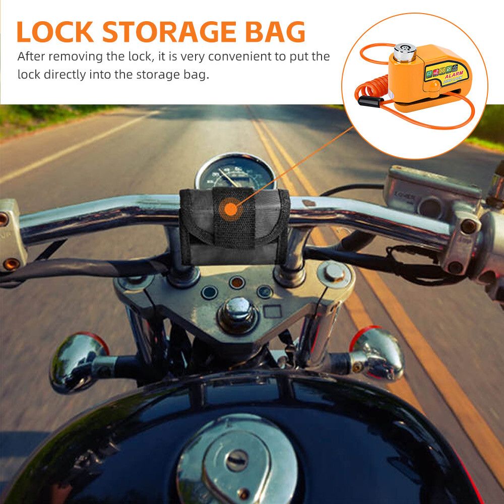 Yellow Motorcycle Alarm Disc Lock Motor Bike Brake Security Electric  Bicycle Lock AU