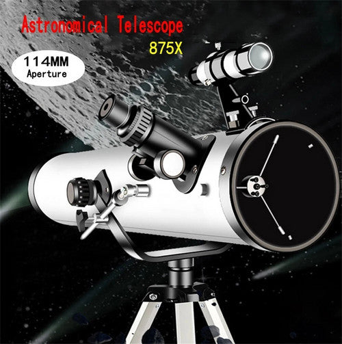 Pro Astronomical Telescope 114mm Aperture 875X Zoom HD High Resolution