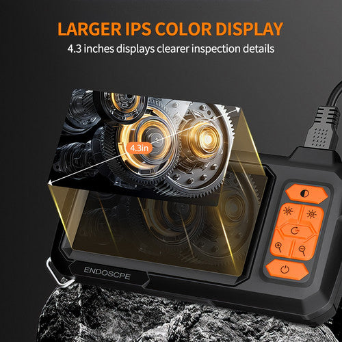 15M 8mm Lens Industrial Endoscope 1080P Digital Borescope Inspection Camera LED Lamp